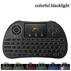 I86 Backlit  Wireless Mini Keyboard Remote Control Colorful Backlight Air Mouse for Android TV Box IPTV Xbox PS3 Gamepad pk I8 - My Nerd Shack